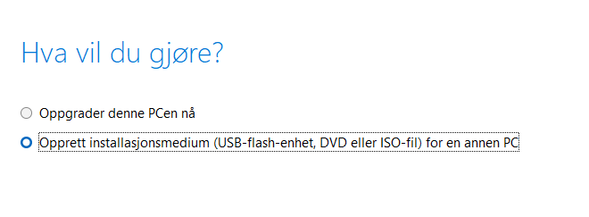 Windows installasjonsverktøy for oppstartbar USB